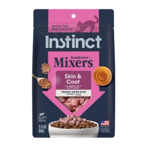 Instinct Freeze Dried Raw Boost Mixers Skin Coat Recipe Cat Food Topper